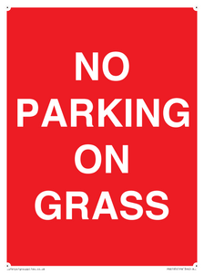 NO PARKING ON GRASS